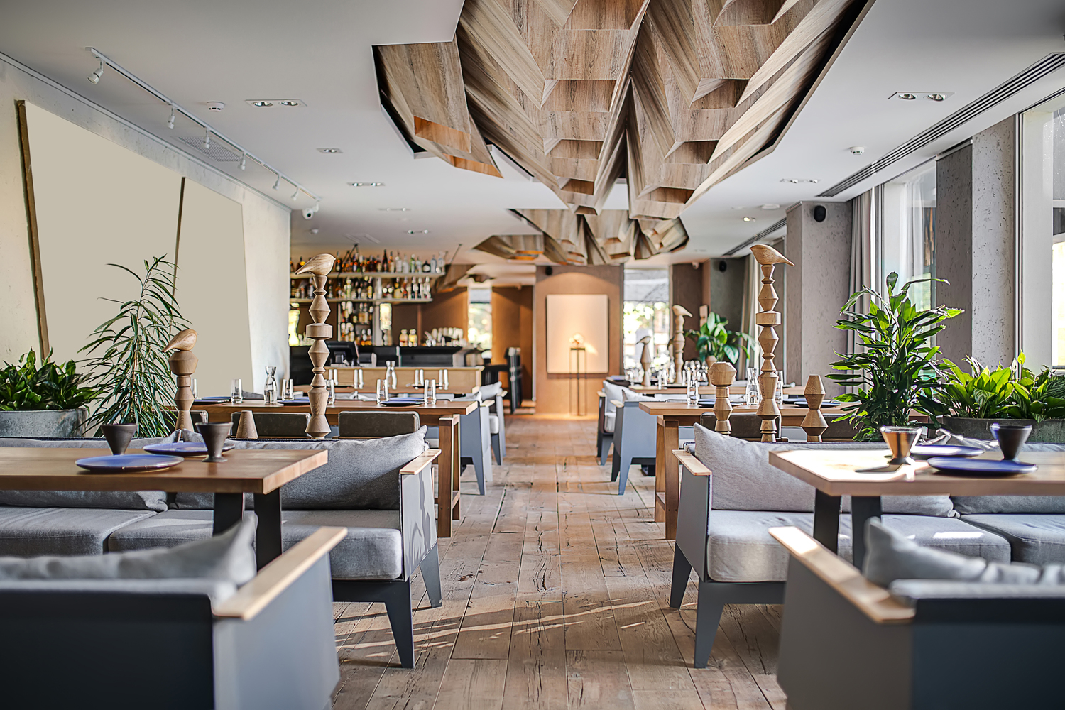 Интерьеры деревянных ресторанов