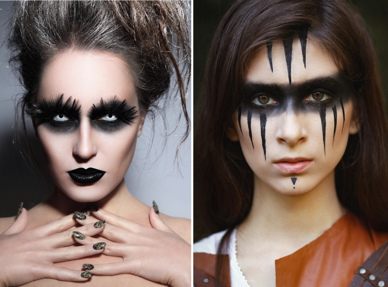Грим и макияж на хэллоуин в домашних условиях для детей и девушек.